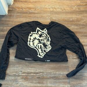 Black Darc Sport Crop Long-sleeve Crewneck